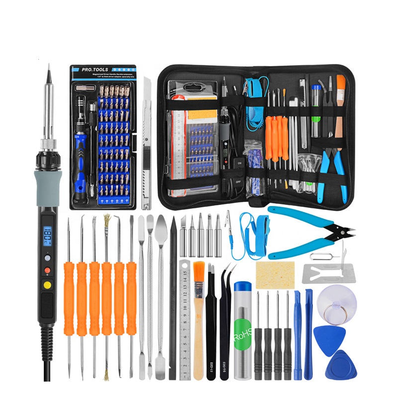 Soldering Iron Kit - Cyfrowy wyświetlacz, elektryczna lutownica pistoletowa i