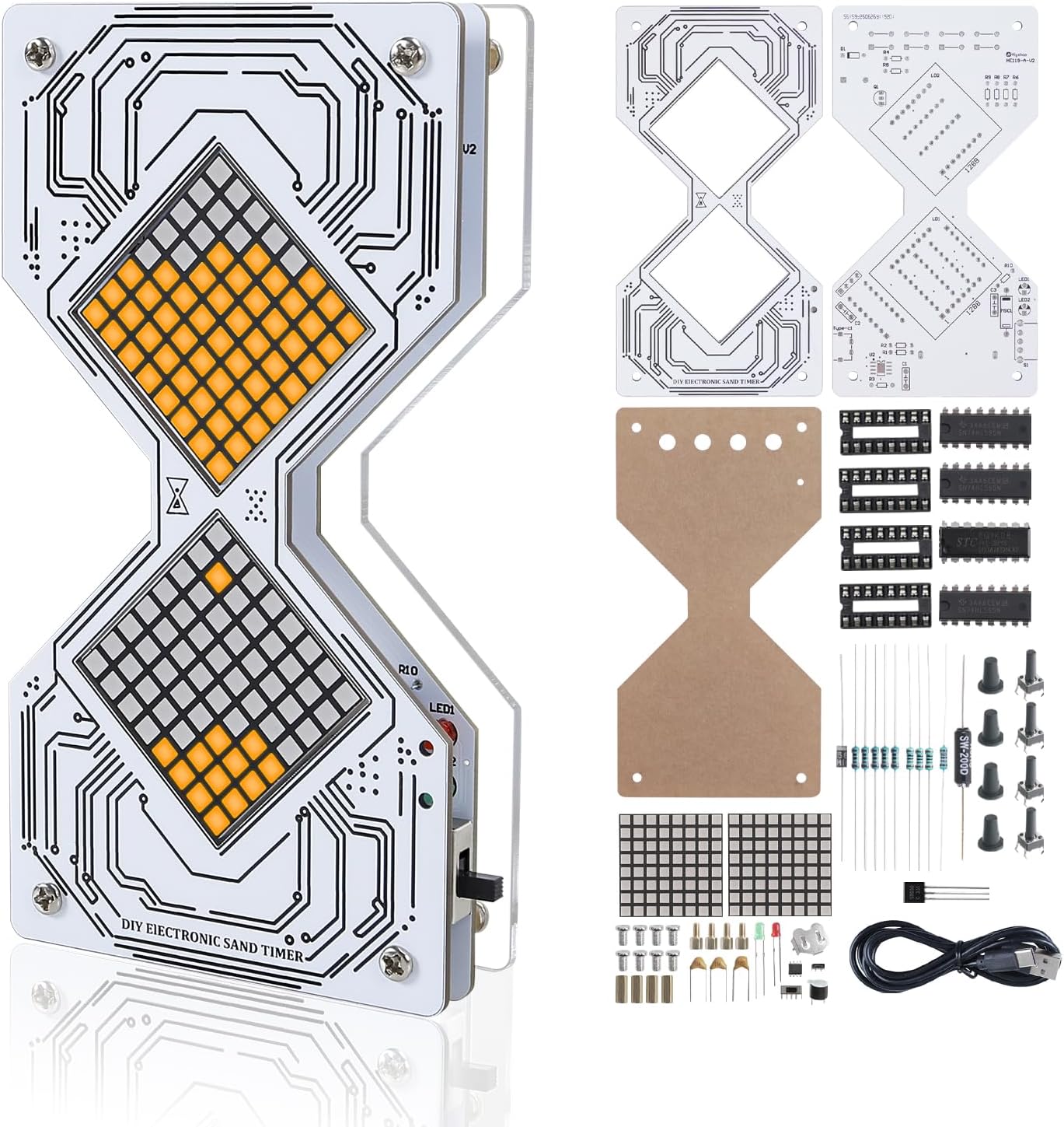 Diy Electronics Projects For Adults - Zestaw do samodzielnego montażu elektronicznych klepsydr