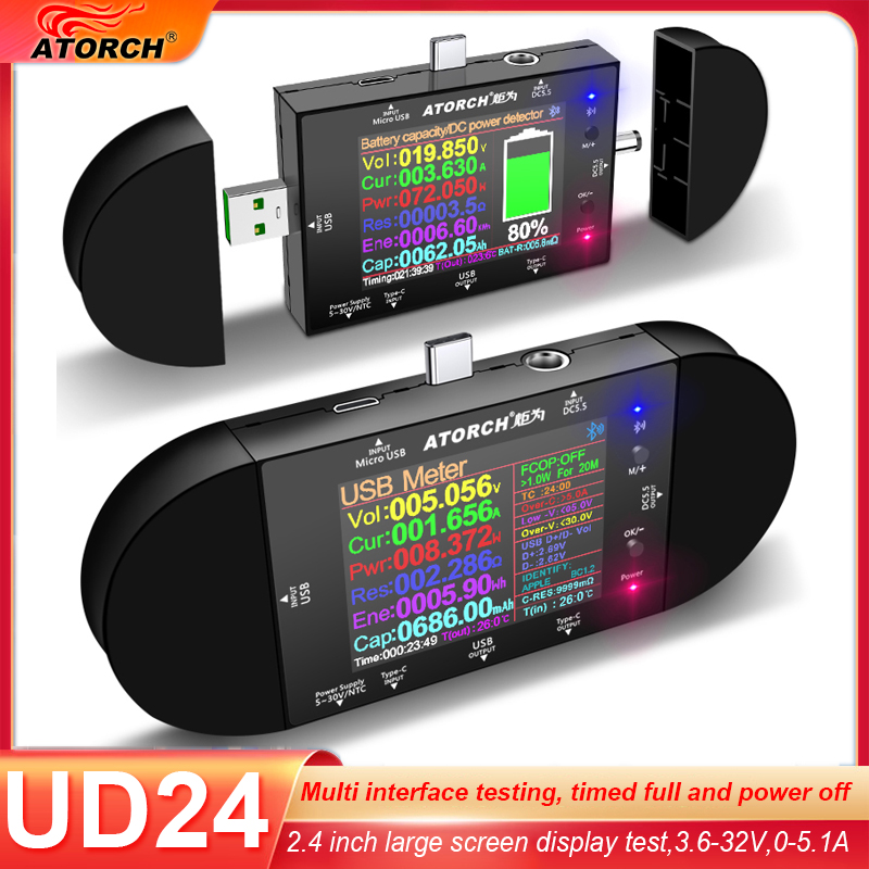 Logic Analyzer Usb - Tester USB UD24 2.4 cala, woltomierz