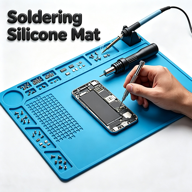 Diy Soldering Station No Electronics - Silikonowa mata naprawcza, podkładka termoizolacyjna do