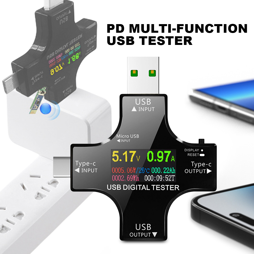 Logic Analyzer Usb - Tester USB Type-C PD kolorowy woltomierz
