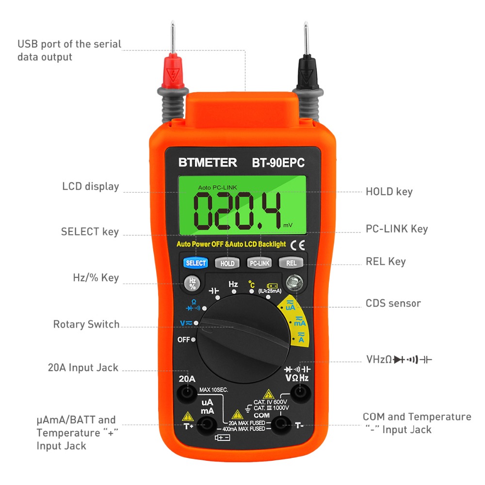 BT-90EPC cyfrowy multimetr aut – Logic Analyzer Usb recenzja i cena